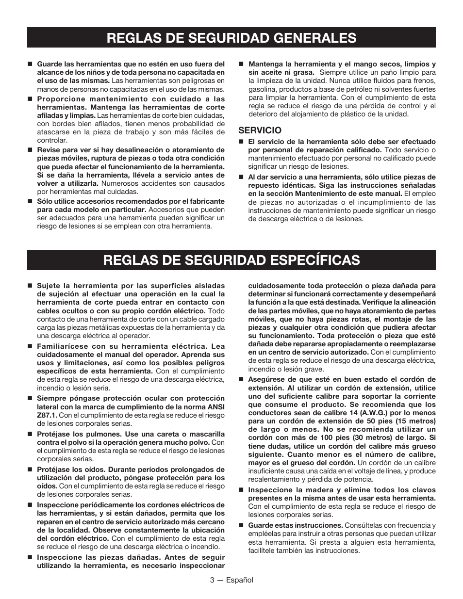 Servicio | Ryobi JM82G User Manual | Page 33 / 52