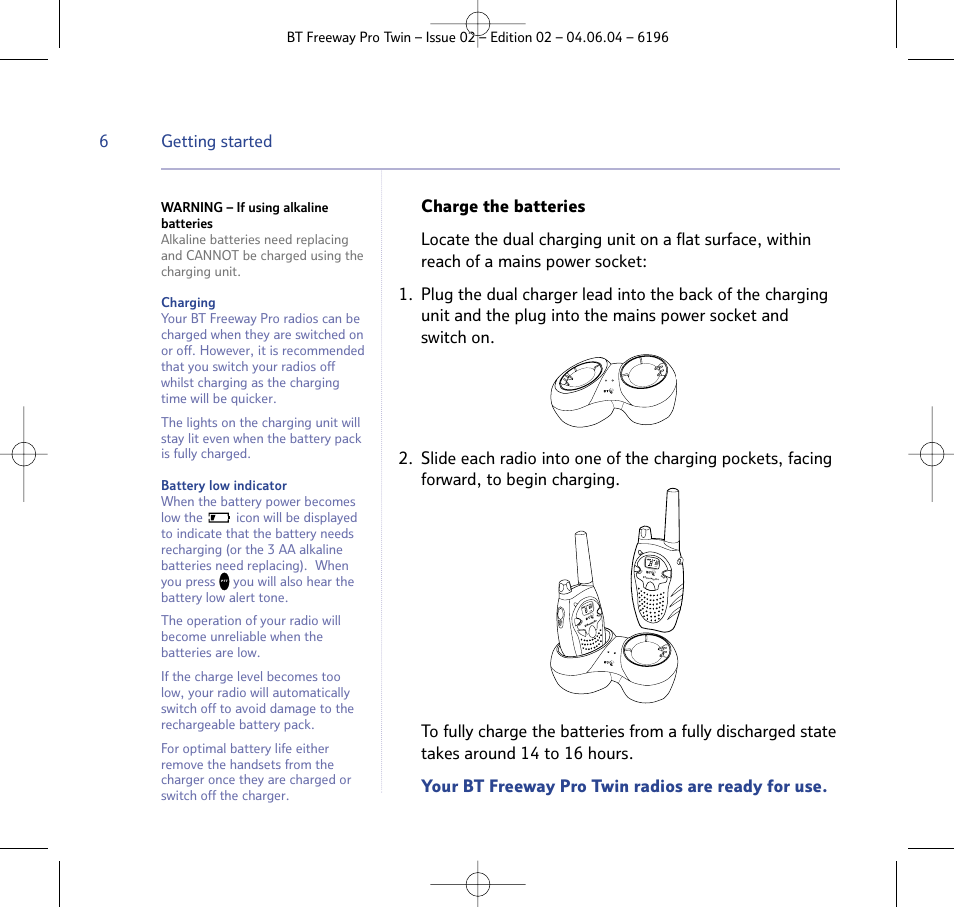 BT FREEWAY PRO TWIN 6196 User Manual | Page 6 / 29