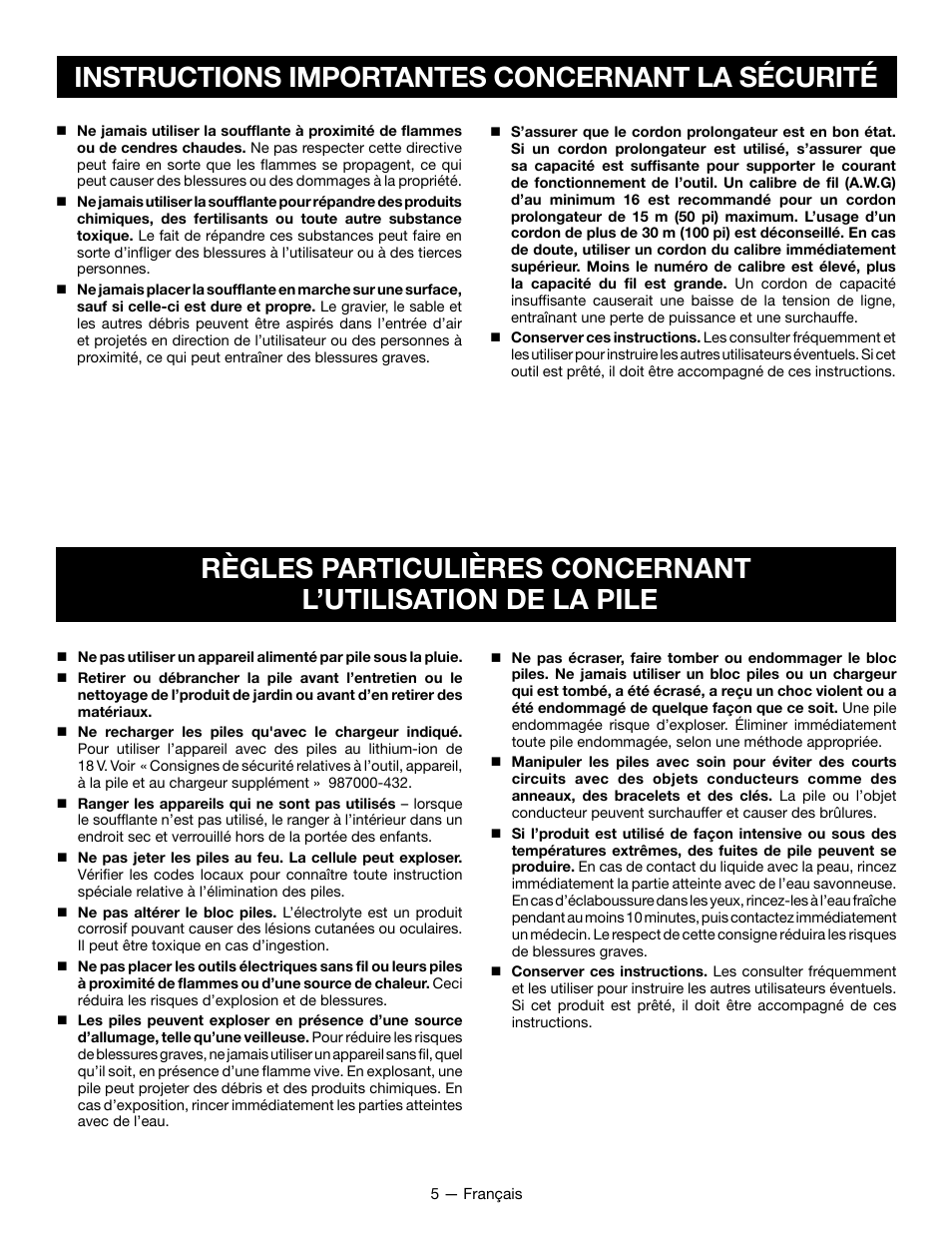 Ryobi P2107 User Manual | Page 18 / 38