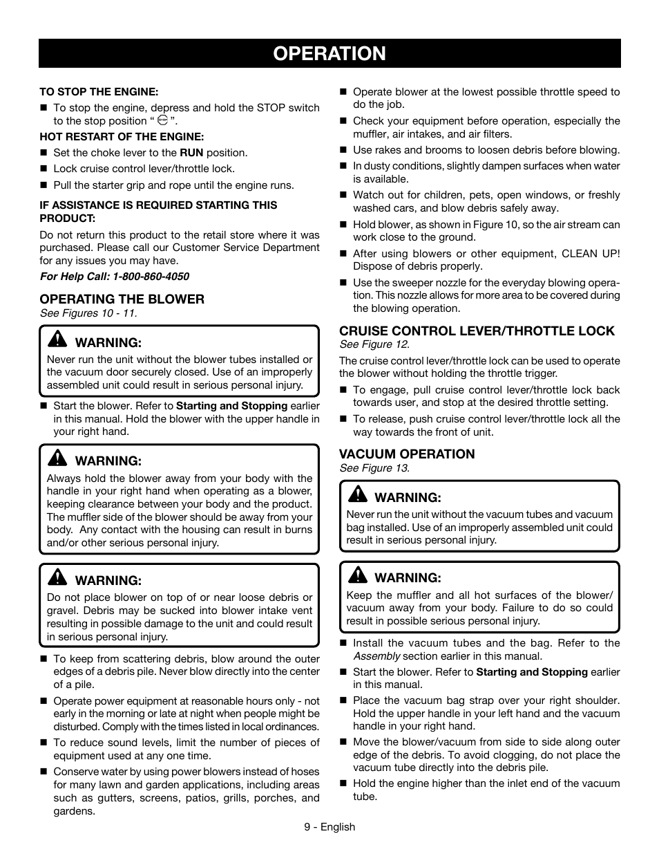 Operation | Ryobi RY09056 User Manual | Page 11 / 38