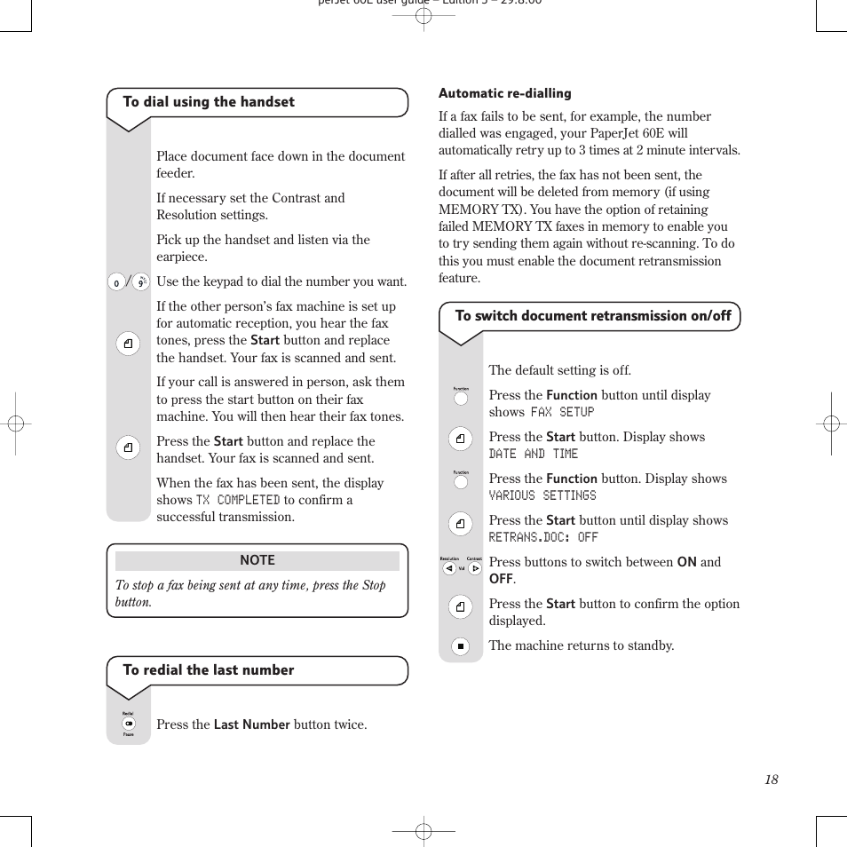 BT PaperJet 60E User Manual | Page 18 / 64