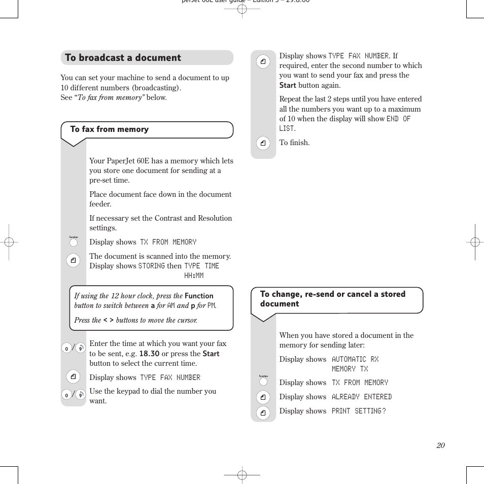 BT PaperJet 60E User Manual | Page 20 / 64