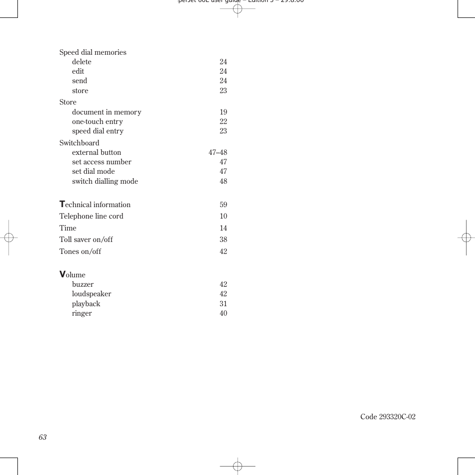 BT PaperJet 60E User Manual | Page 63 / 64