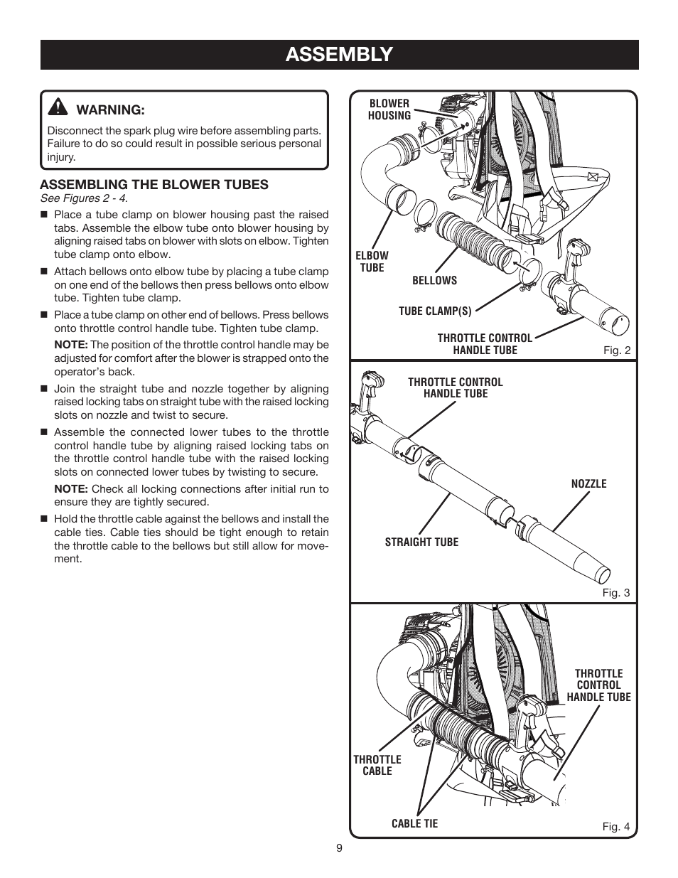 Assembly | Ryobi RY08578 User Manual | Page 9 / 20