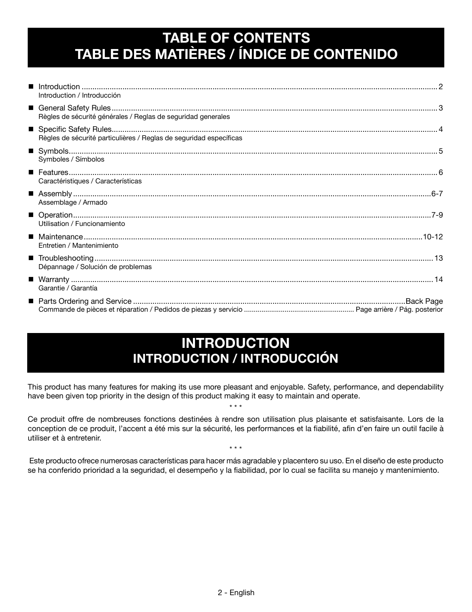 Introduction, Introduction / introducción | Ryobi RY09466А User Manual | Page 6 / 44