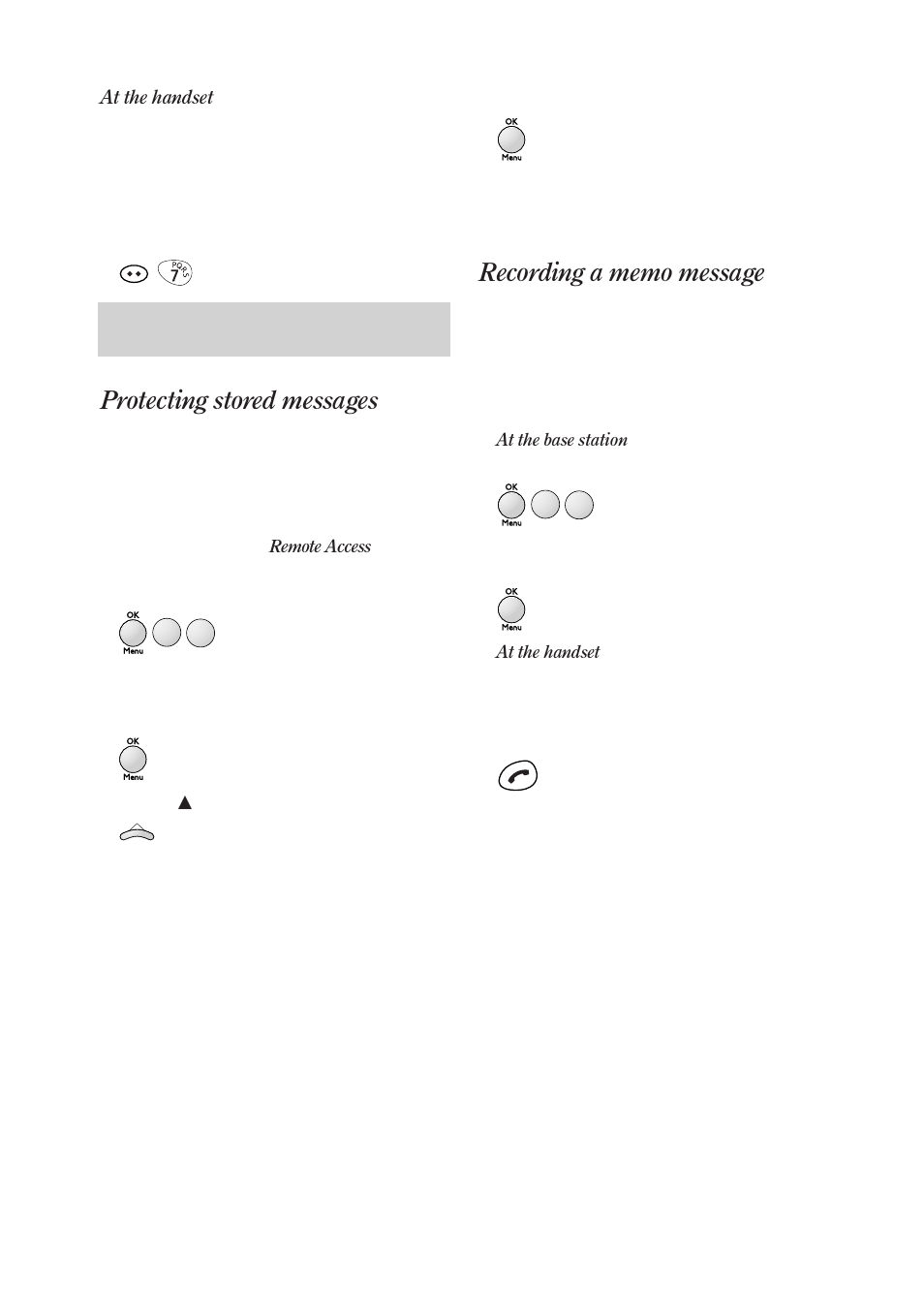 Protecting stored messages | BT On-Air DECTf@x Plus F@x machine and digital telephone system User Manual | Page 38 / 77
