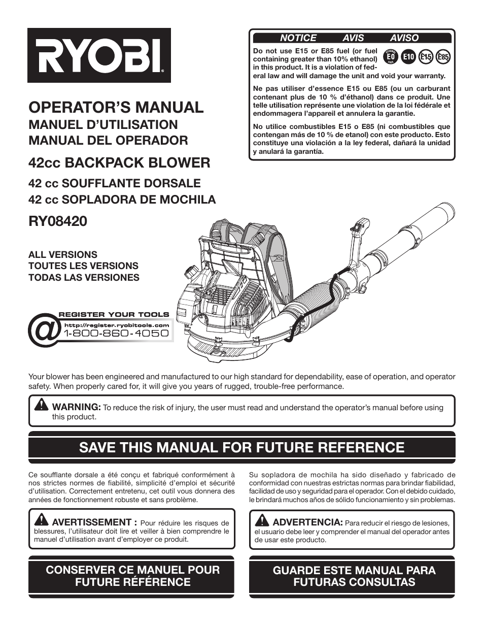 Ryobi RY08420А User Manual | 38 pages