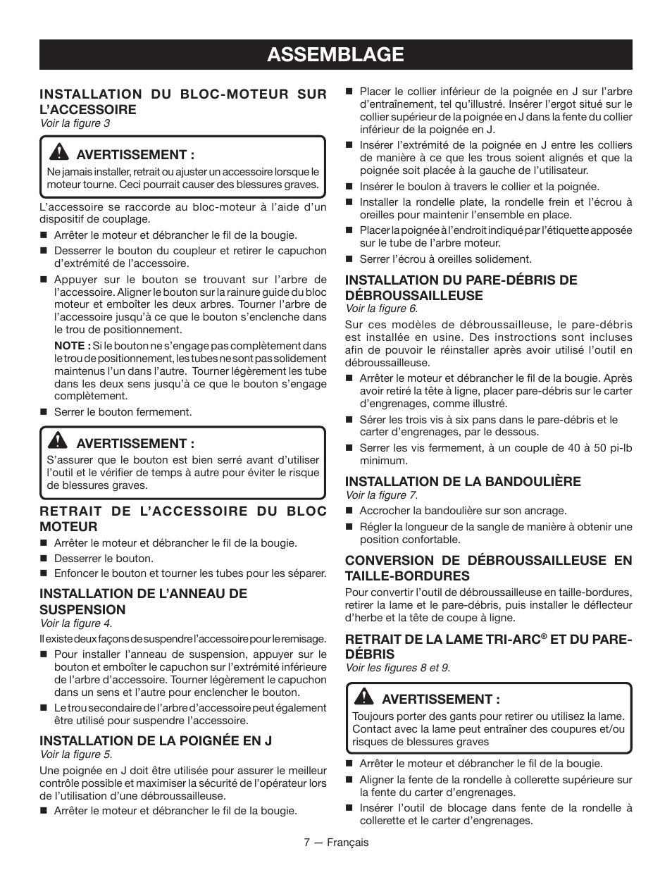 Assemblage | Ryobi RY28160 User Manual | Page 26 / 52