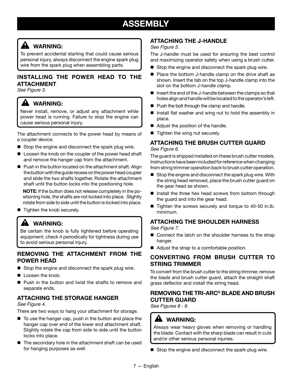 Assembly | Ryobi RY28161 User Manual | Page 11 / 52