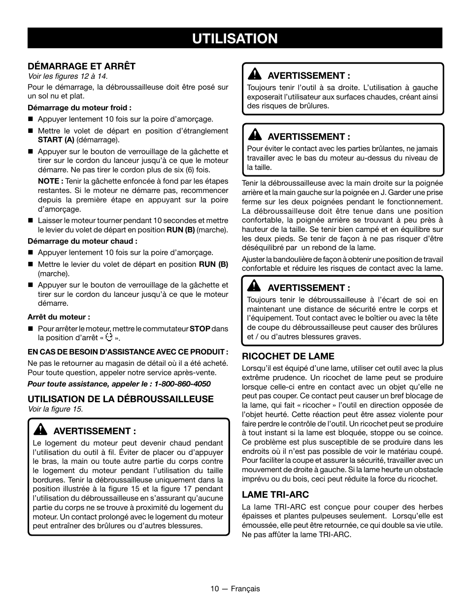 Utilisation | Ryobi RY28161 User Manual | Page 28 / 52