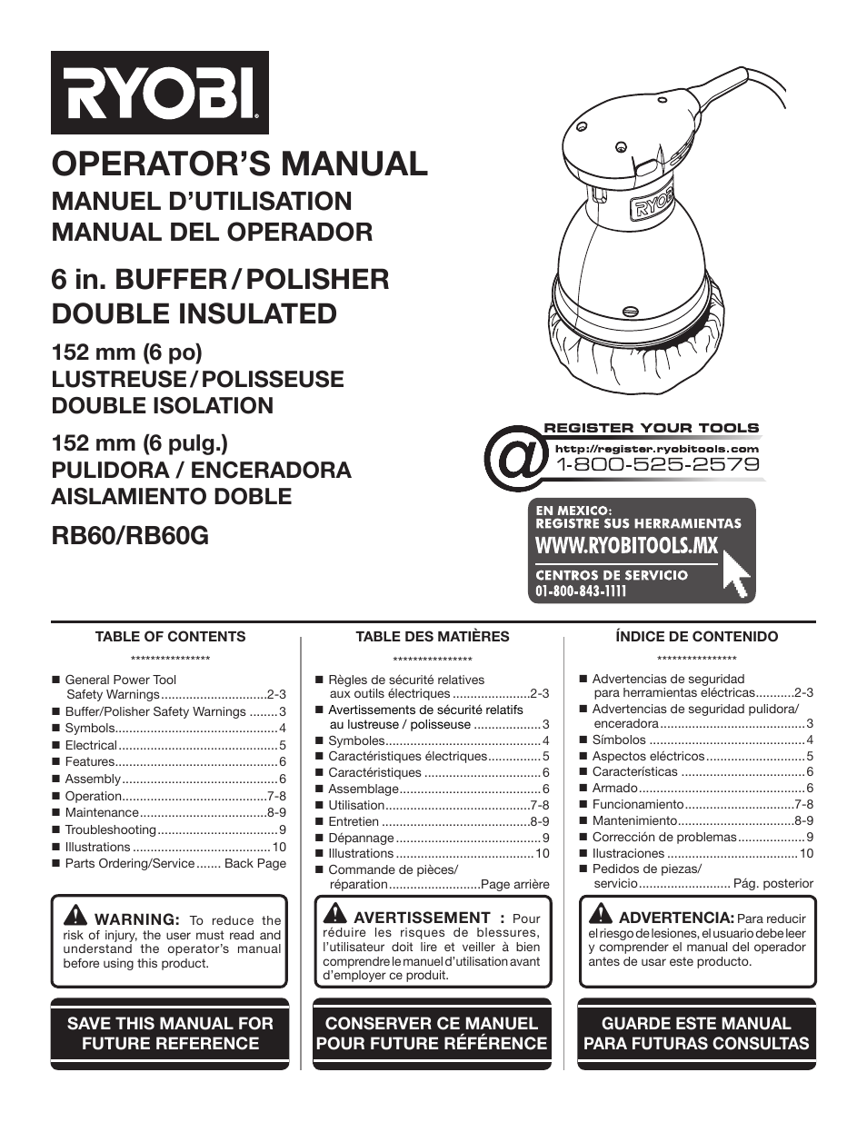 Ryobi RB60G User Manual | 28 pages