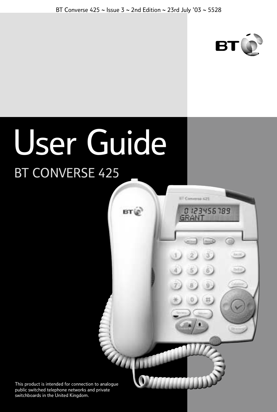 BT CONVERSE 425 User Manual | 23 pages