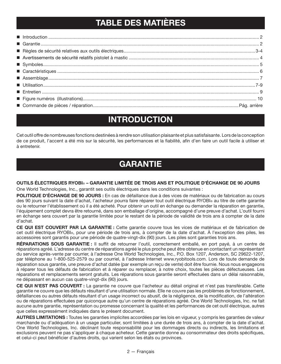 Ryobi P310 User Manual | Page 10 / 28