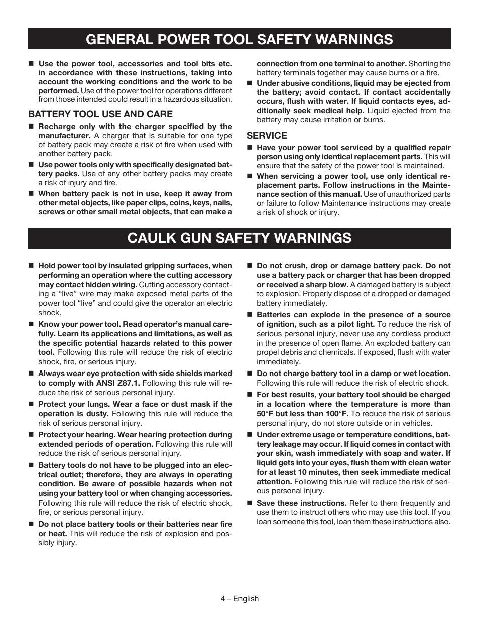 Ryobi P310 User Manual | Page 4 / 28