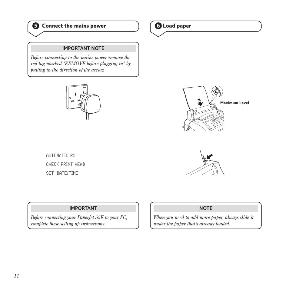 BT PaperJet 55E User Manual | Page 11 / 54