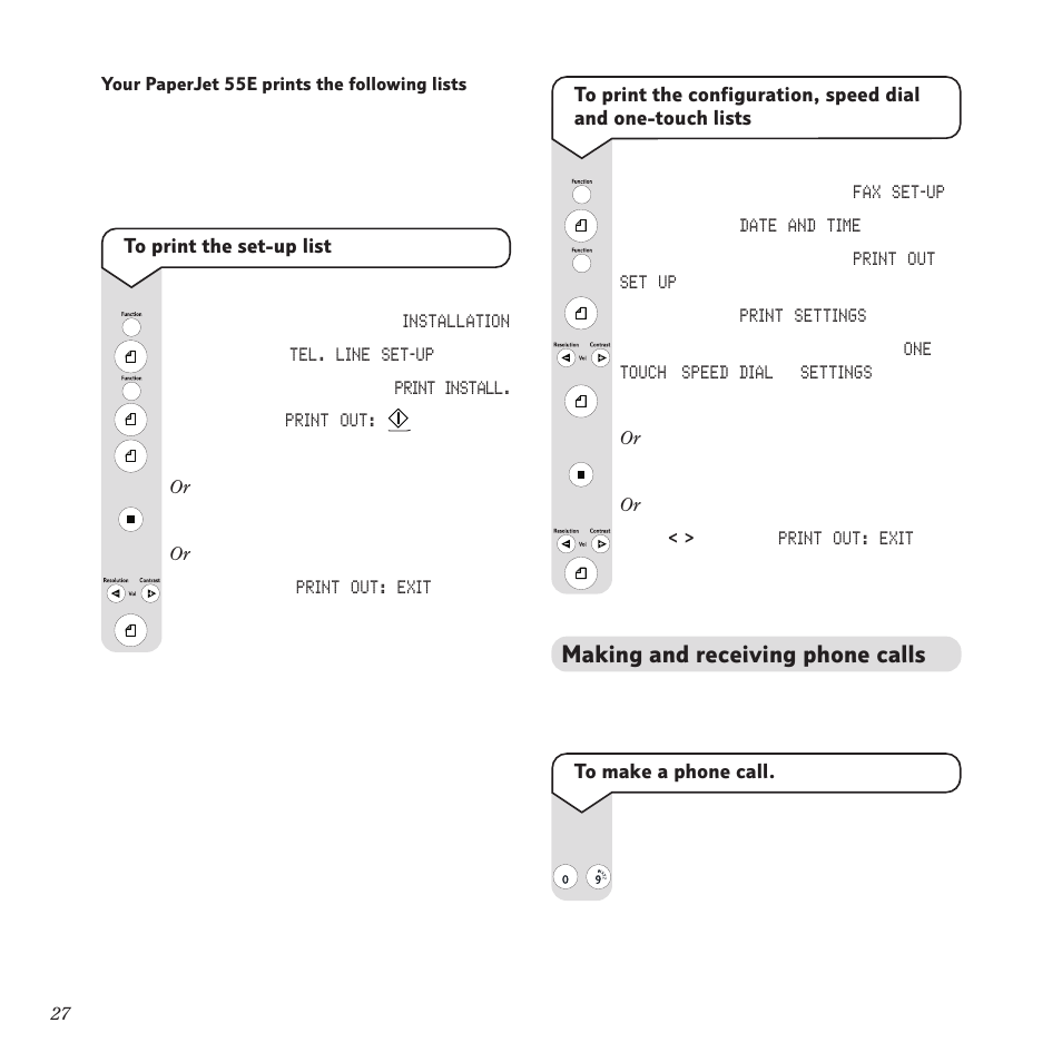 Making and receiving phone calls | BT PaperJet 55E User Manual | Page 27 / 54
