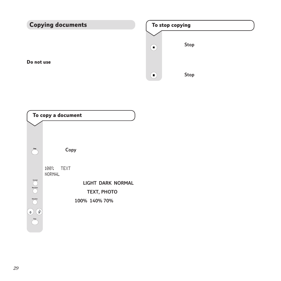 Copying documents | BT PaperJet 55E User Manual | Page 29 / 54