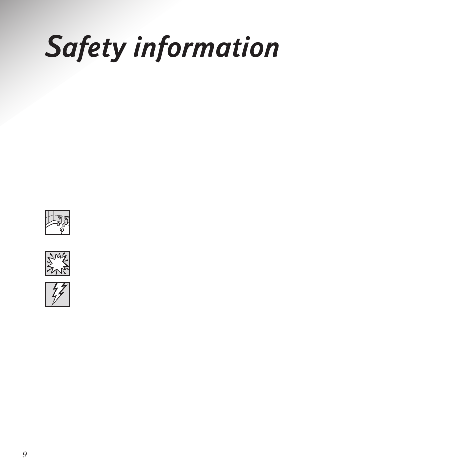 Safety information | BT PaperJet 55E User Manual | Page 9 / 54