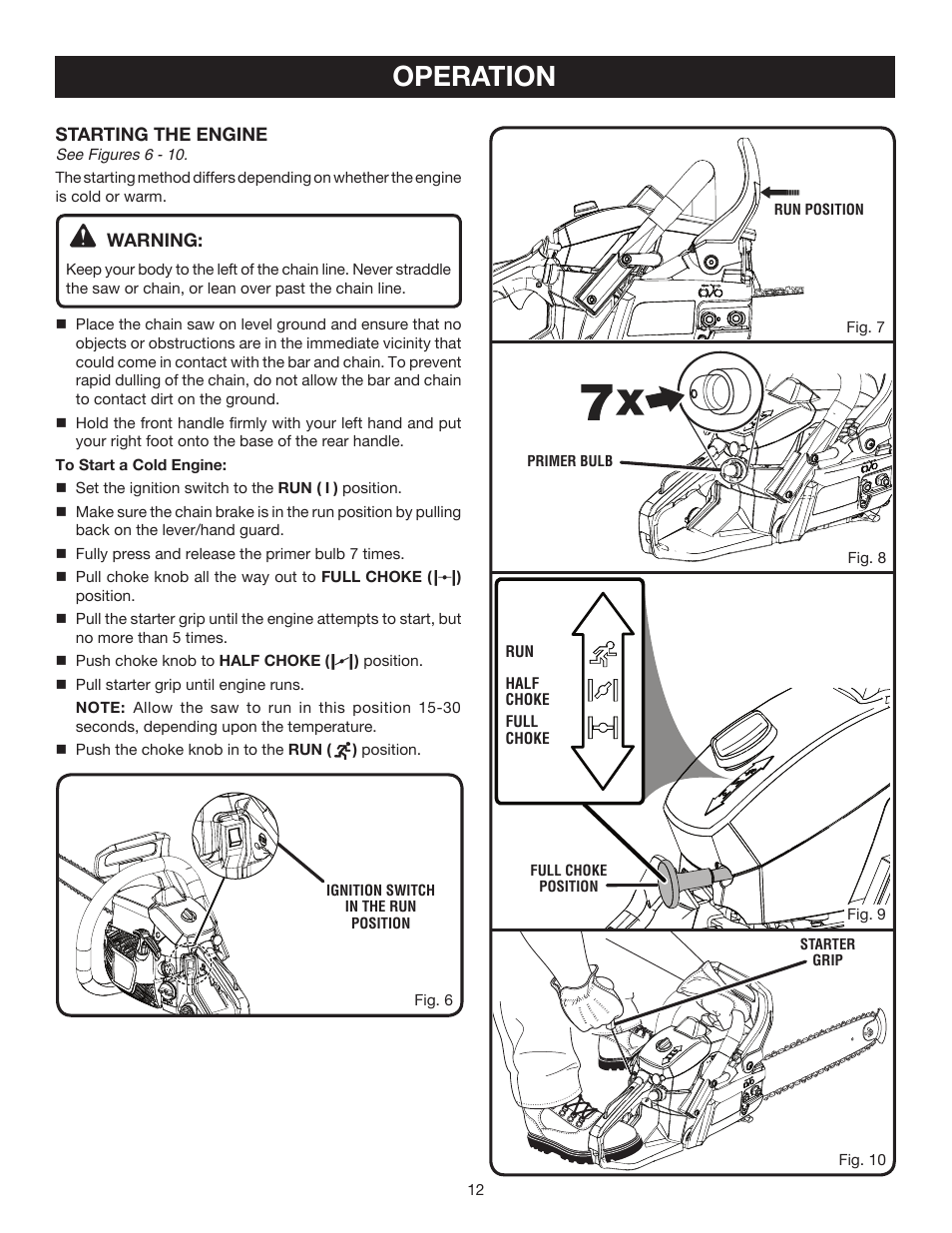 Operation | Ryobi RY10532 User Manual | Page 12 / 38