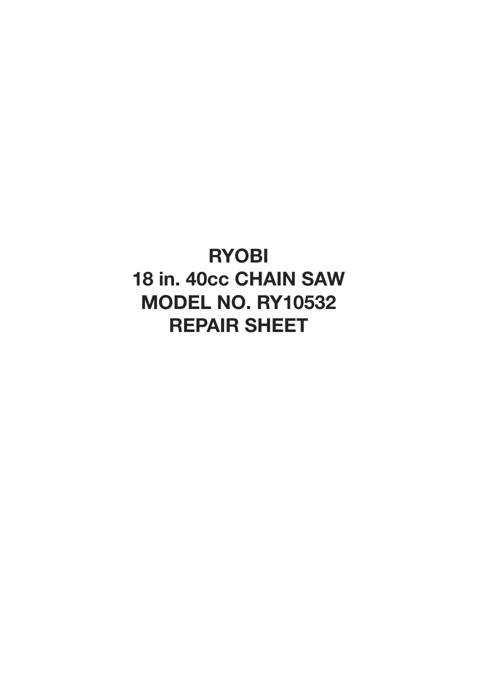 Ryobi RY10532 User Manual | 5 pages