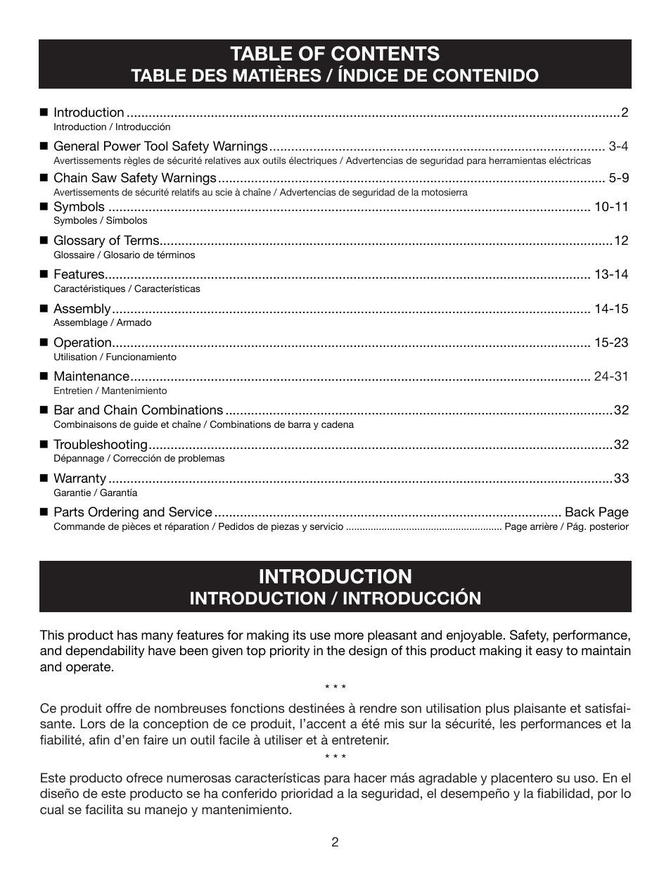 Ryobi RY40500 User Manual | Page 2 / 96