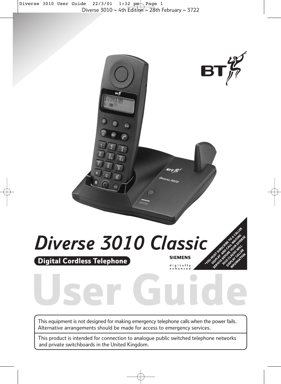 BT 3010 Classic User Manual | 59 pages