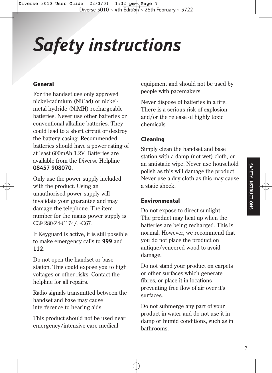 Safety instructions | BT 3010 Classic User Manual | Page 11 / 59