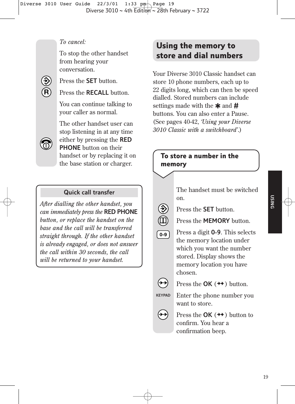 BT 3010 Classic User Manual | Page 23 / 59
