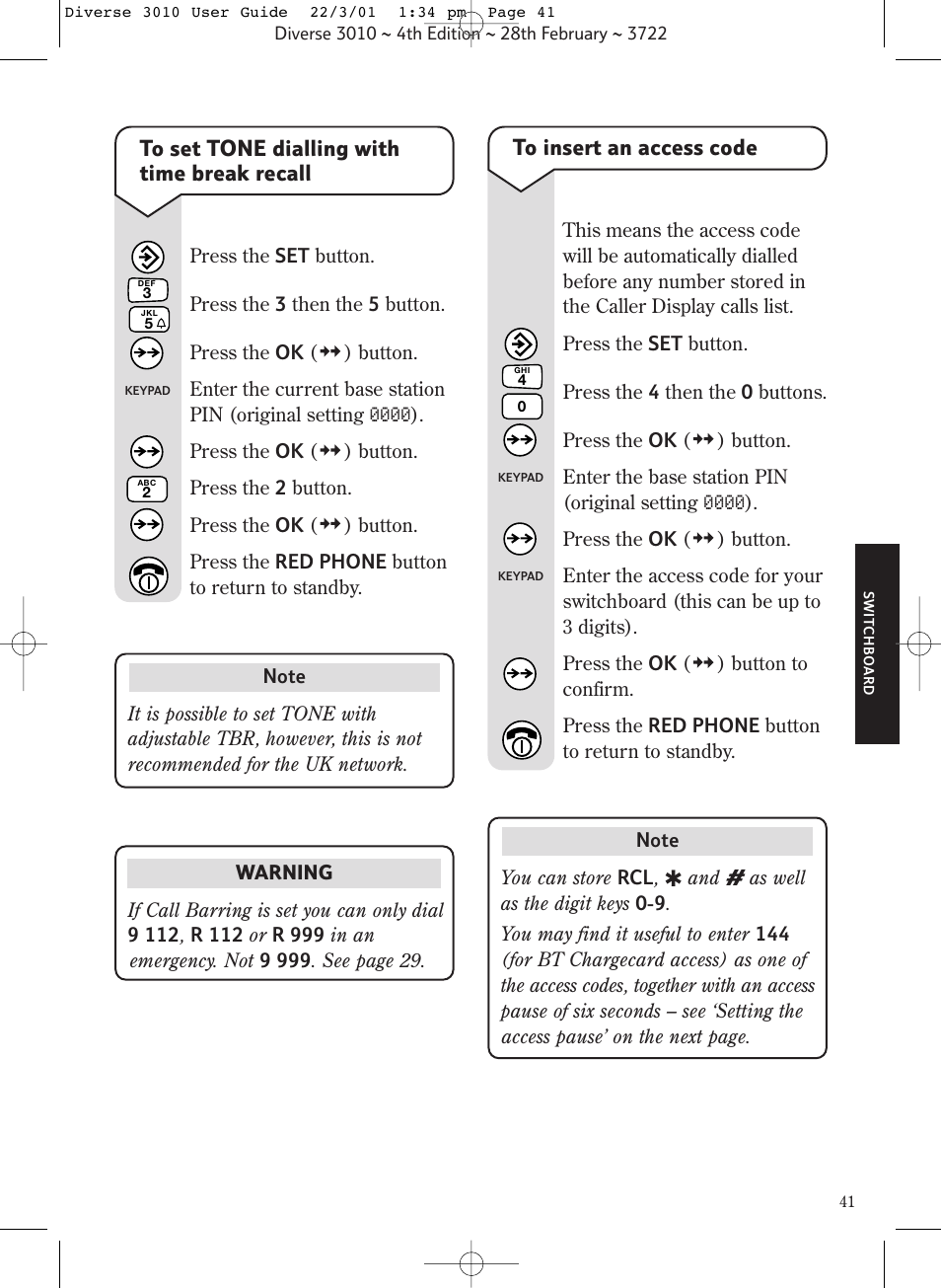 BT 3010 Classic User Manual | Page 45 / 59