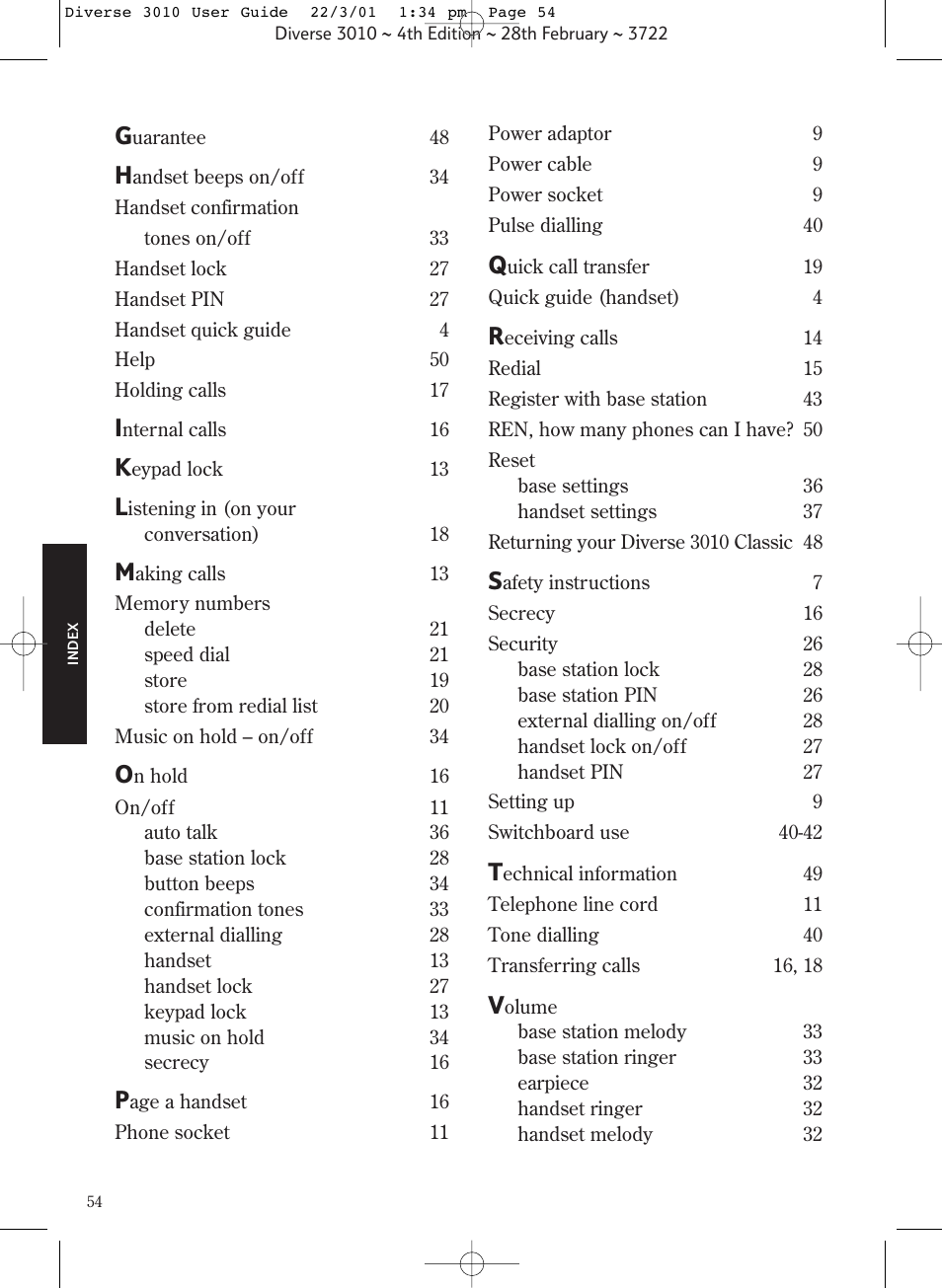 BT 3010 Classic User Manual | Page 58 / 59