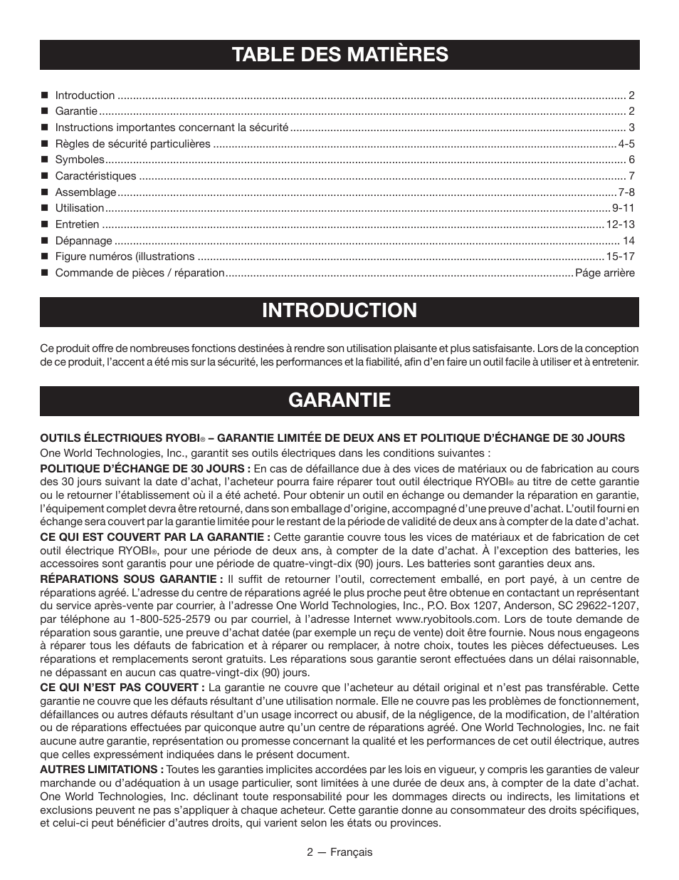 Ryobi P640K User Manual | Page 12 / 36