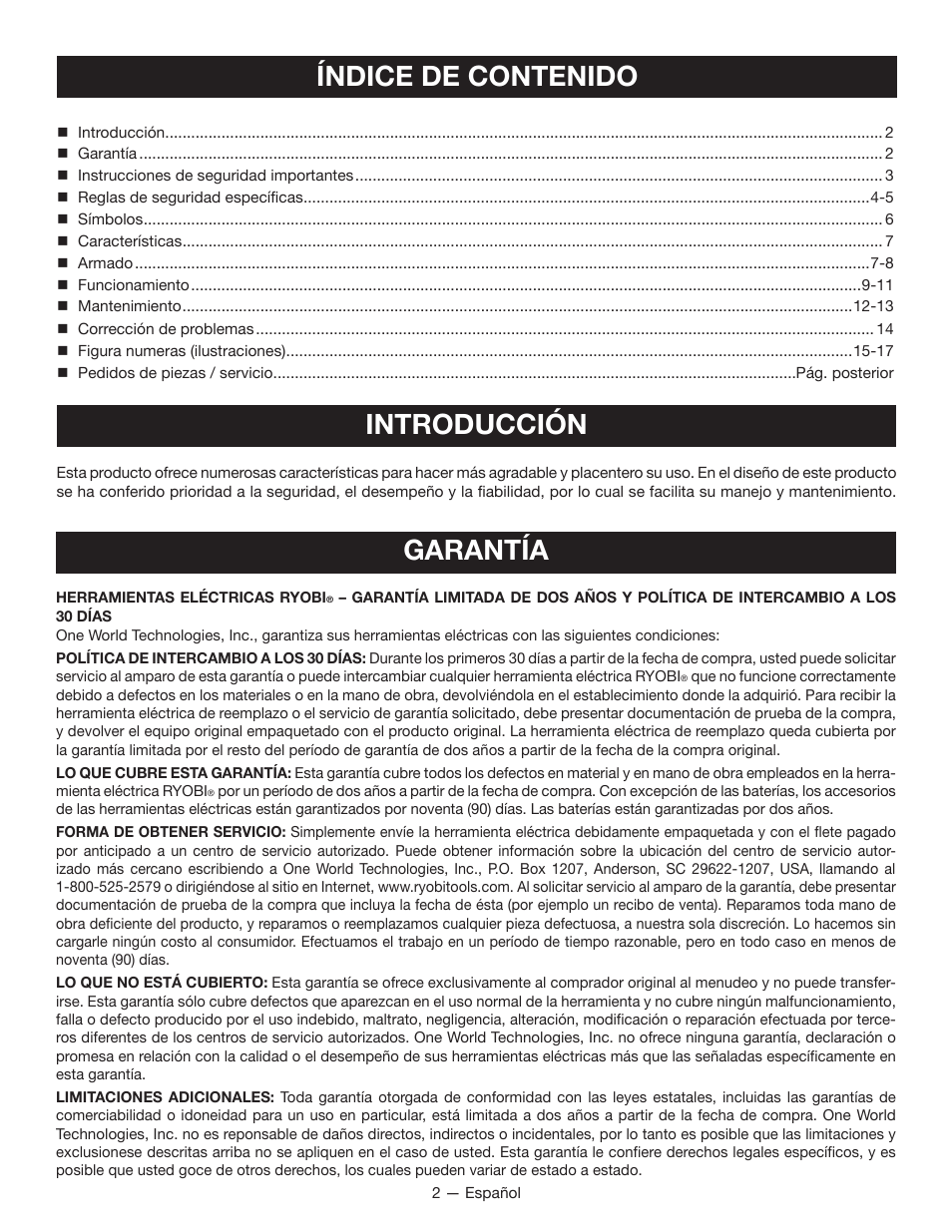 Ryobi P640K User Manual | Page 22 / 36