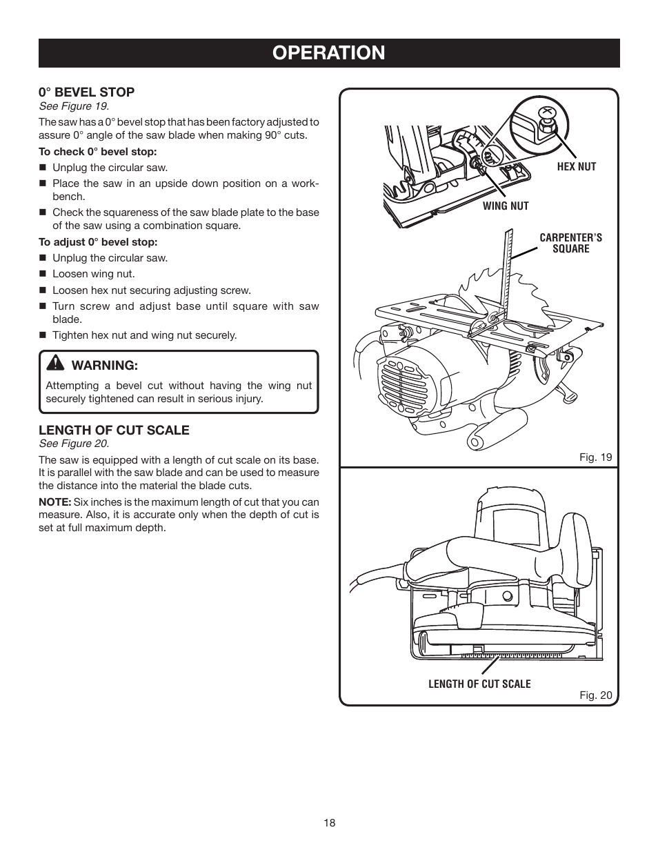 Operation | Ryobi CSB122 User Manual | Page 18 / 22