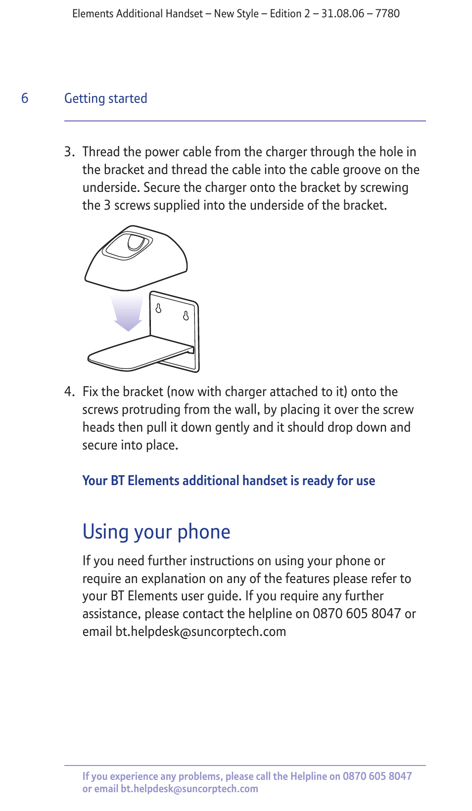 Using your phone | BT 7780 User Manual | Page 6 / 14