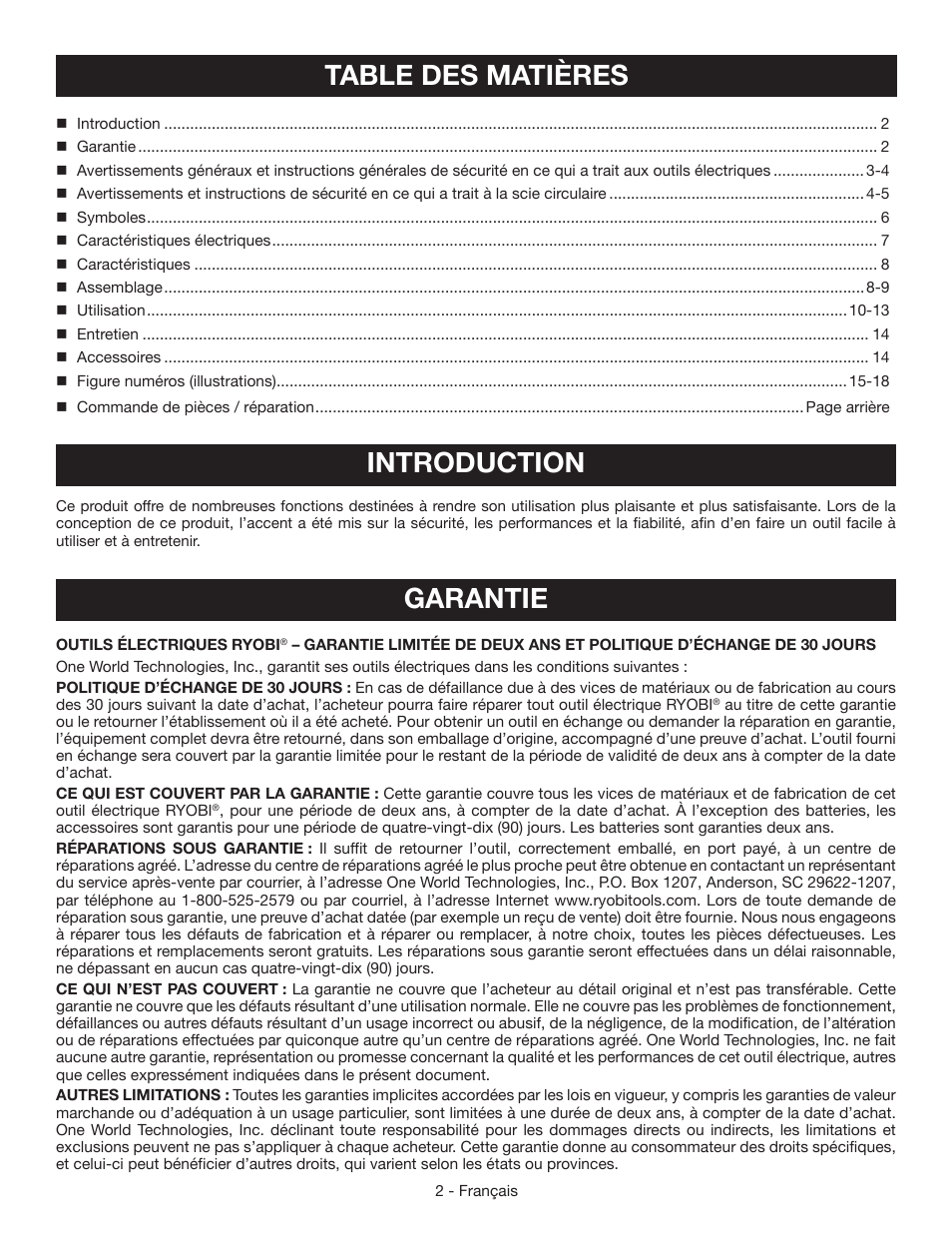 Ryobi CSB123 User Manual | Page 15 / 48