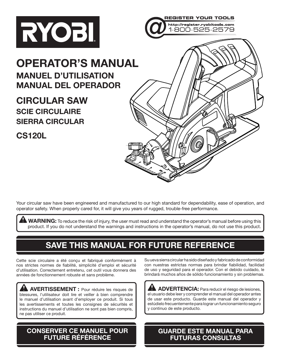 Ryobi CS120L User Manual | 42 pages