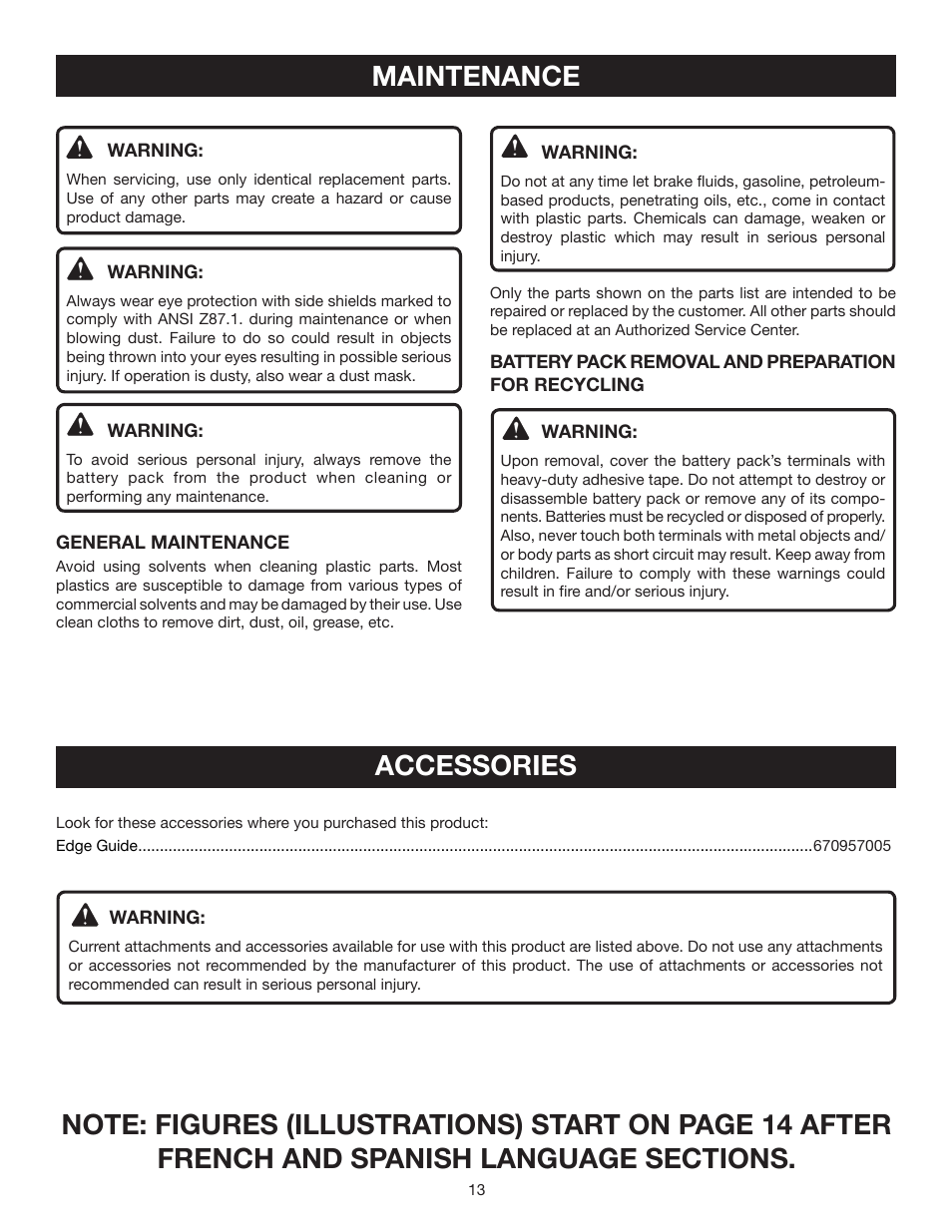 Maintenance | Ryobi CS120L User Manual | Page 13 / 42