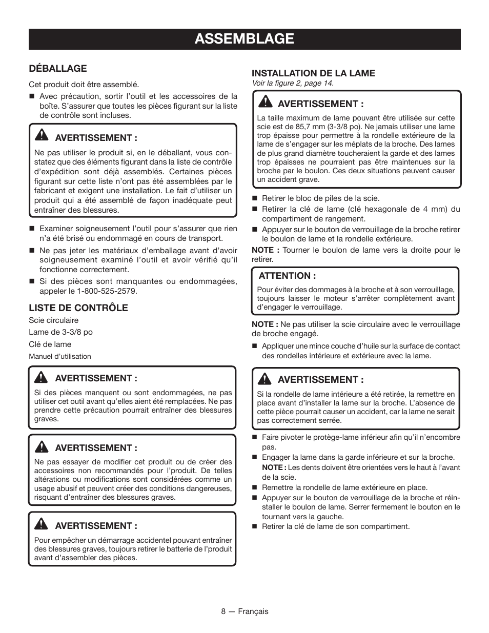 Assemblage | Ryobi CS120L User Manual | Page 20 / 42