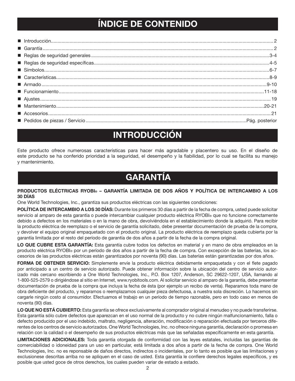 Ryobi P500 User Manual | Page 46 / 68