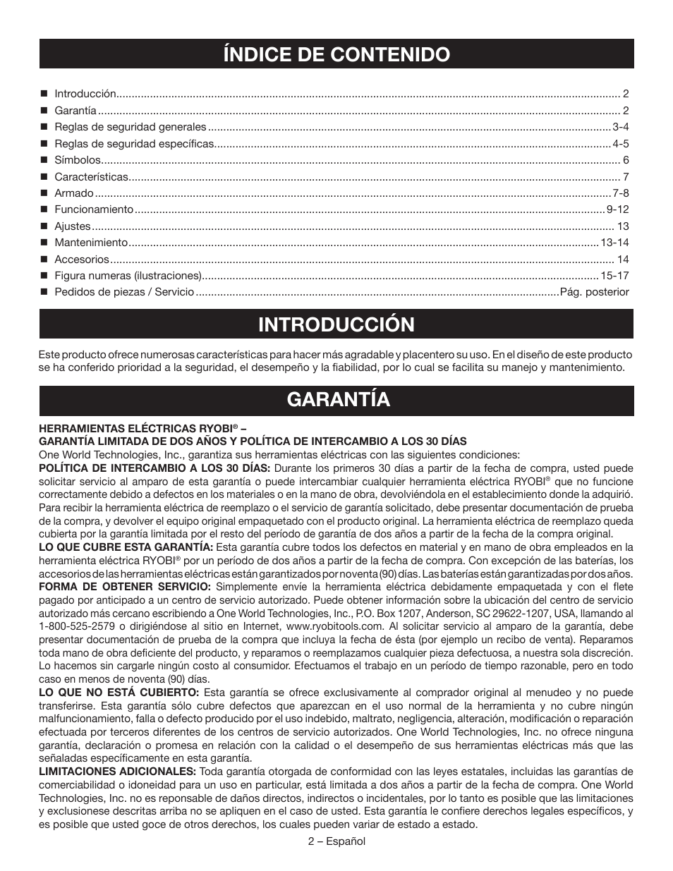 Ryobi P503 User Manual | Page 28 / 44