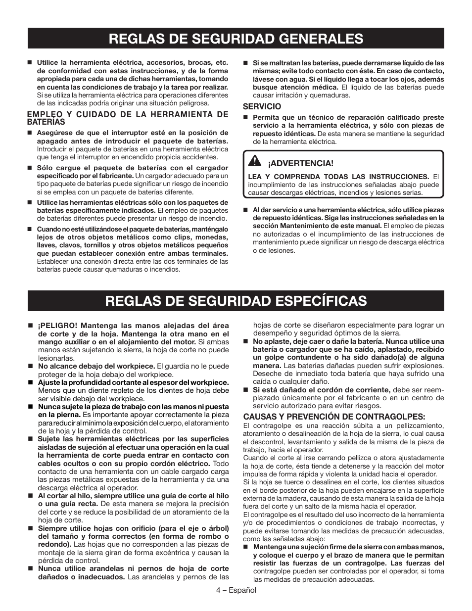 Ryobi P503 User Manual | Page 30 / 44