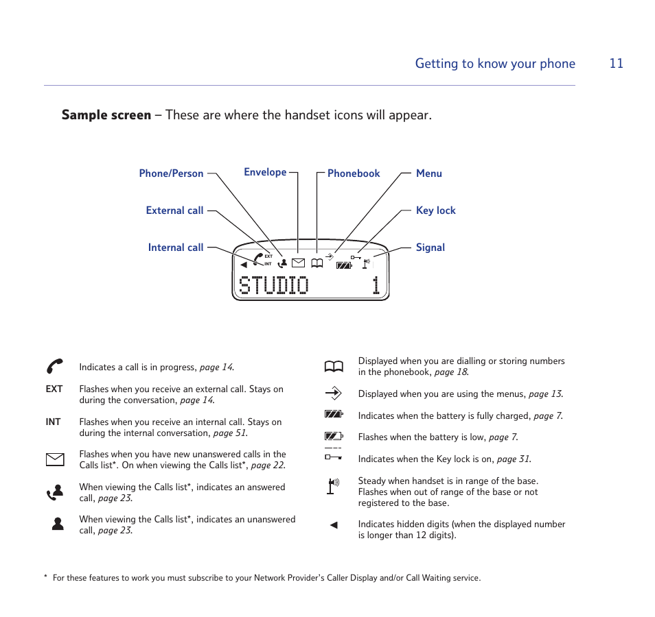 Studio 1 | BT Quartet 1500 User Manual | Page 11 / 68