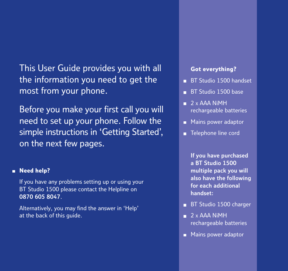 BT Quartet 1500 User Manual | Page 3 / 68