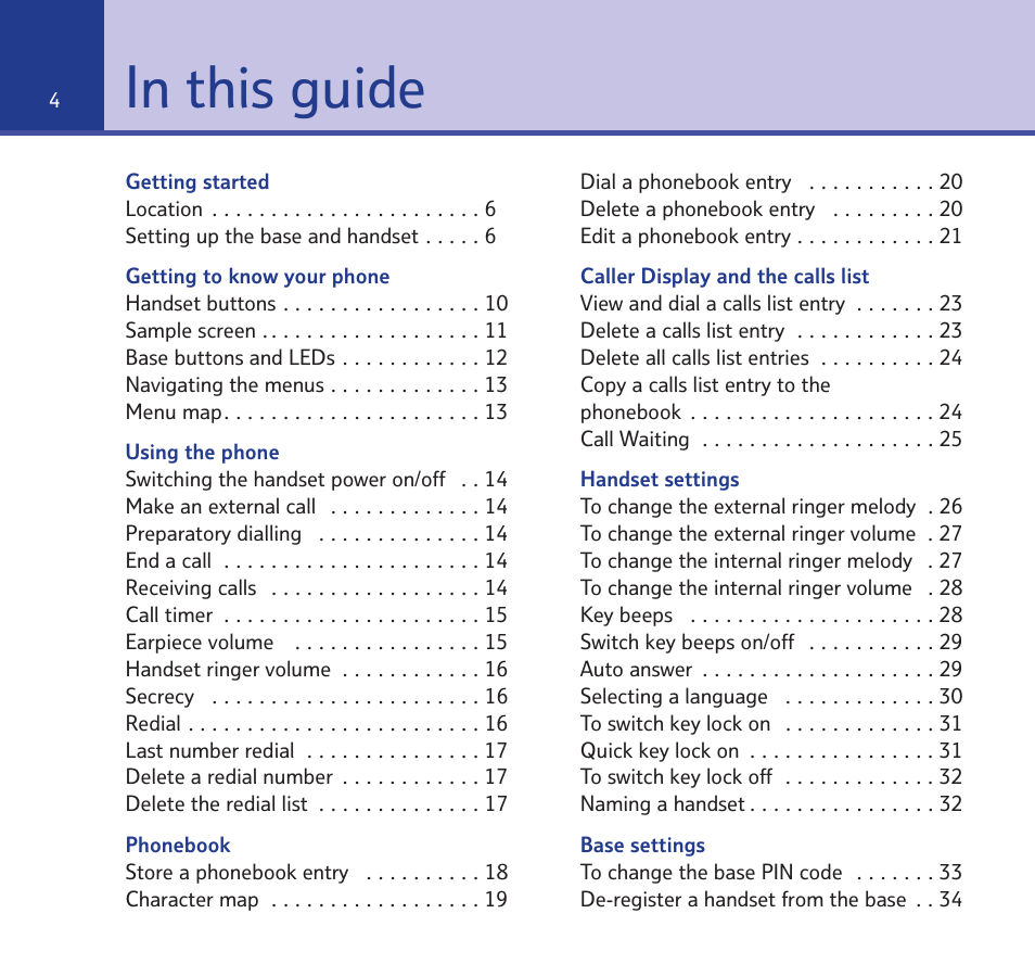 BT Quartet 1500 User Manual | Page 4 / 68