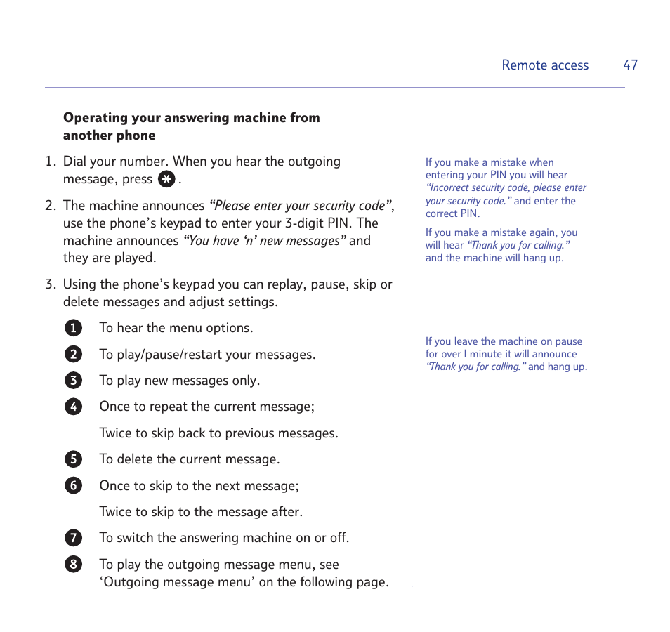 BT Quartet 1500 User Manual | Page 47 / 68