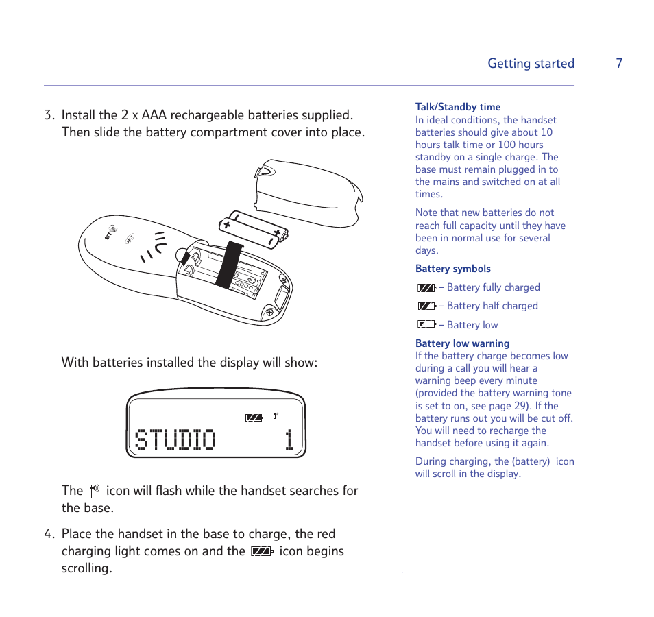 Studio 1 | BT Quartet 1500 User Manual | Page 7 / 68