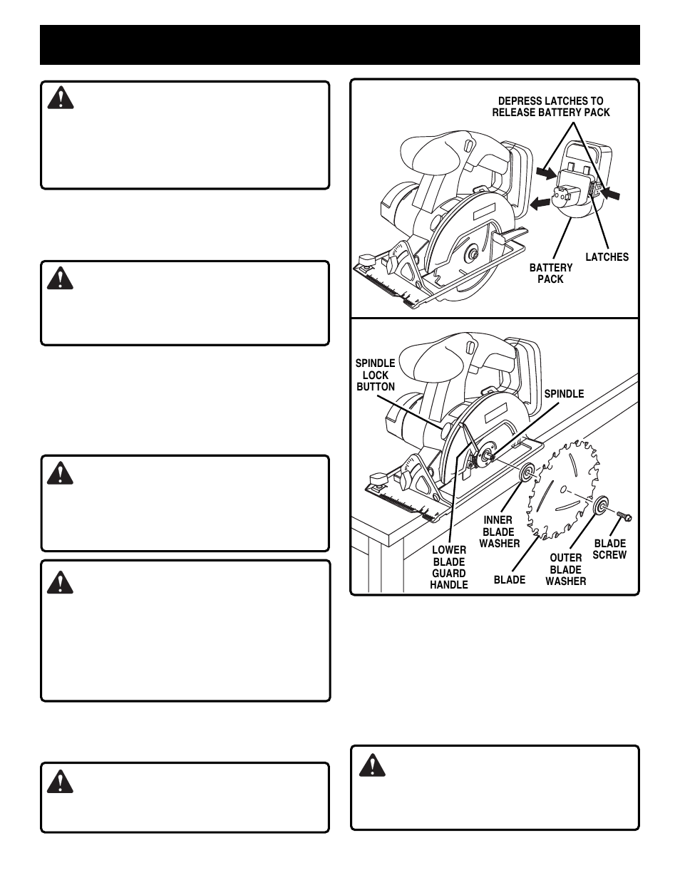Operation, Warning, Caution | Ryobi R10631 User Manual | Page 10 / 20