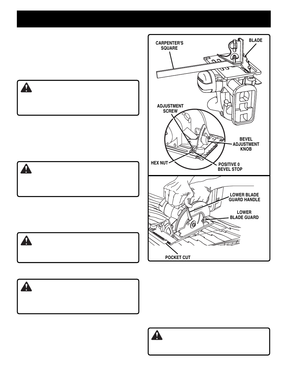 Operation, Warning | Ryobi R10631 User Manual | Page 17 / 20