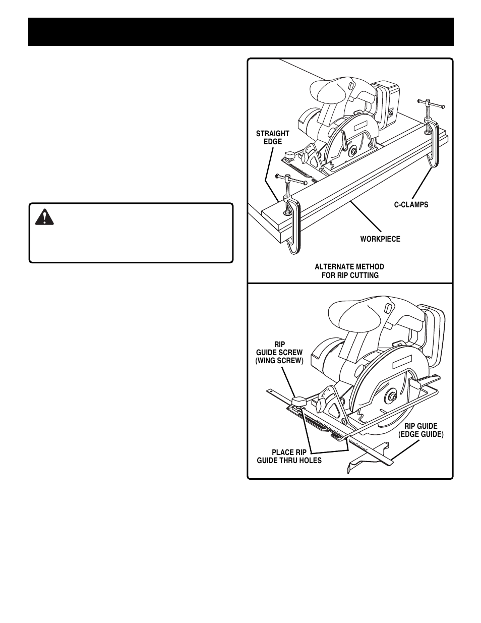 Operation, Warning | Ryobi R10631 User Manual | Page 18 / 20