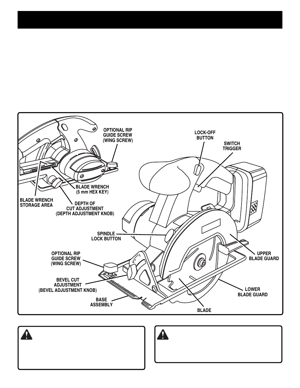 Features, Warning | Ryobi R10631 User Manual | Page 7 / 20